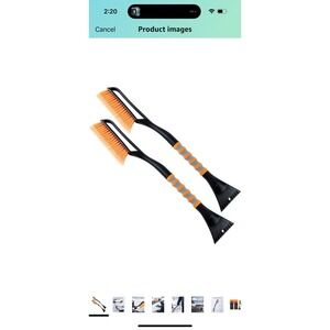AstroAI 2 Pack 27" Snow Brush and Ice Scrapers for‎ Car Windshield